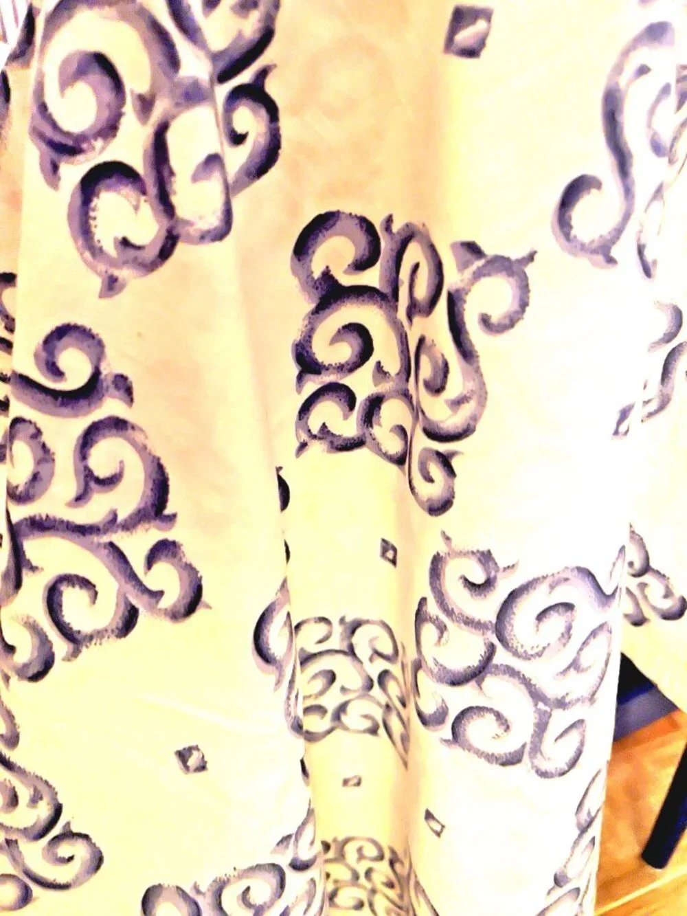 Tablecloth Blue & White 50 X 50 Square 100% Cotton Table Linens Mediterran Swirl